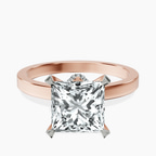 18kt Rose Gold Ember Secret Halo Lab Diamond Ring front image
