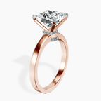 18kt Rose Gold Ember Secret Halo Lab Diamond Ring standing product image one
