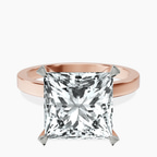 18kt Rose Gold Ember Secret Halo Lab Diamond Ring front image
