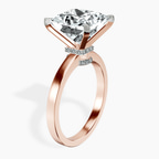 18kt Rose Gold Ember Secret Halo Lab Diamond Ring standing product image one