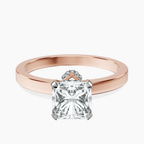 18kt Rose Gold Ember Secret Halo Lab Diamond Ring front image