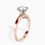 18kt Rose Gold Ember Secret Halo Lab Diamond Ring standing product image one