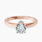 10kt Rose Gold Ember Secret Halo Lab Diamond Ring front image