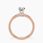 10kt Rose Gold Ember Secret Halo Lab Diamond Ring side right image one