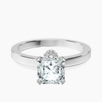 Platinum Ember Secret Halo Lab Diamond Ring front image