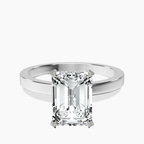 Platinum Ember Secret Halo Lab Diamond Ring front image