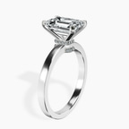 Platinum Ember Secret Halo Lab Diamond Ring standing product image one