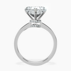 Platinum Ember Secret Halo Lab Diamond Ring side right image one