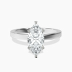 Platinum Ember Secret Halo Lab Diamond Ring front image