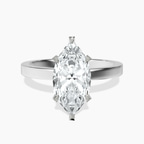 Platinum Ember Secret Halo Lab Diamond Ring front image
