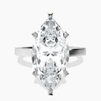 Platinum Ember Secret Halo Lab Diamond Ring front image