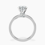 2.99 ct. oval Ember Halo Ring in platinum side right image one