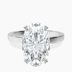 Platinum Ember Secret Halo Lab Diamond Ring front image