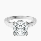Platinum Ember Secret Halo Lab Diamond Ring front image