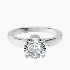 Platinum Ember Secret Halo Lab Diamond Ring front image