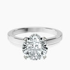 14ct White Gold Ember Secret Halo Lab Diamond Ring front image
