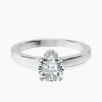 Platinum Ember Secret Halo Lab Diamond Ring front image