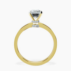 10kt Yellow Gold Ember Secret Halo Lab Diamond Ring side right image one