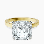 10kt Yellow Gold Ember Secret Halo Lab Diamond Ring front image