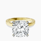 18kt Yellow Gold Ember Secret Halo Lab Diamond Ring front image