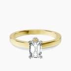 10kt Yellow Gold Ember Secret Halo Lab Diamond Ring front image