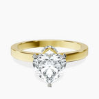 14kt Yellow Gold Ember Secret Halo Lab Diamond Ring front image