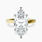 10kt Yellow Gold Ember Secret Halo Lab Diamond Ring front image