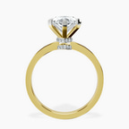 10kt Yellow Gold Ember Secret Halo Lab Diamond Ring side right image one