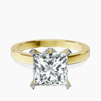 14kt Yellow Gold Ember Secret Halo Lab Diamond Ring front image