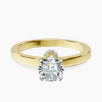 14kt Yellow Gold Ember Secret Halo Lab Diamond Ring front image