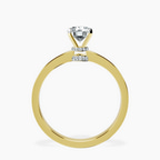 14kt Yellow Gold Ember Secret Halo Lab Diamond Ring side right image one