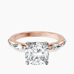14kt Rose Gold Sheryl Marquise Side Stone Lab Diamond Ring front image