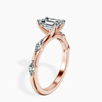 14kt Rose Gold Sheryl Marquise Side Stone Lab Diamond Ring standing product image one