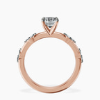 14kt Rose Gold Sheryl Marquise Side Stone Lab Diamond Ring side right image one