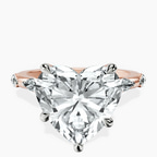 14kt Rose Gold Sheryl Marquise Side Stone Lab Diamond Ring front image