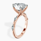 14kt Rose Gold Sheryl Marquise Side Stone Lab Diamond Ring standing product image one