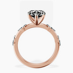 14kt Rose Gold Sheryl Marquise Side Stone Lab Diamond Ring side right image one