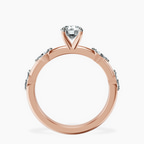 18kt Rose Gold Sheryl Marquise Side Stone Lab Diamond Ring side right image one