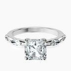 Platinum Sheryl Marquise Side Stone Lab Diamond Ring front image