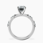 Platinum Sheryl Marquise Side Stone Lab Diamond Ring side right image one