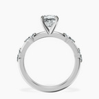 1.49 ct. cushion Sheryl Ring in 14kt white gold side right image one