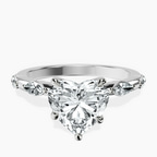 Platinum Sheryl Marquise Side Stone Lab Diamond Ring front image