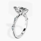 Platinum Sheryl Marquise Side Stone Lab Diamond Ring standing product image one