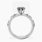 Platinum Sheryl Marquise Side Stone Lab Diamond Ring side right image one
