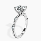 Platinum Sheryl Marquise Side Stone Lab Diamond Ring standing product image one