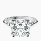 Platinum Sheryl Marquise Side Stone Lab Diamond Ring front image