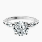 Platinum Sheryl Marquise Side Stone Lab Diamond Ring front image