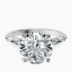 Platinum Sheryl Marquise Side Stone Lab Diamond Ring front image