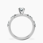 Platinum Sheryl Marquise Side Stone Lab Diamond Ring side right image one