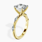 14kt Yellow Gold Sheryl Marquise Side Stone Lab Diamond Ring standing product image one